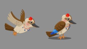 BROWN BIRD CARTOON CHARACTER CJS11