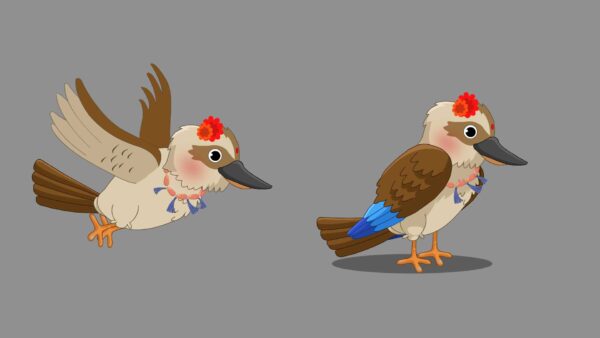 BROWN BIRD CARTOON CHARACTER CJS11