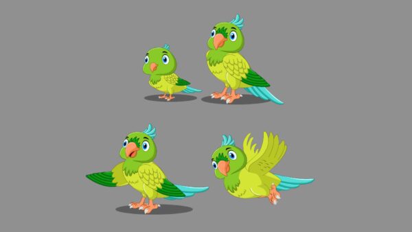 BUDGIES BIRD CARTOON CHARACTER CJS10