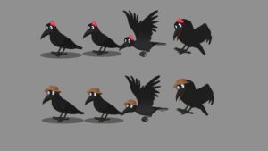 CROW BIRD CARTOON CHARACTERS CJS9