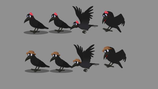 CROW BIRD CARTOON CHARACTERS CJS9