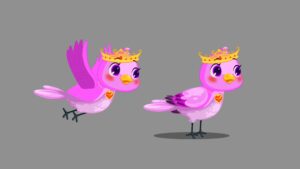 ORANGE TUNI CHIDIYA CARTOON CHARACTER CJS7