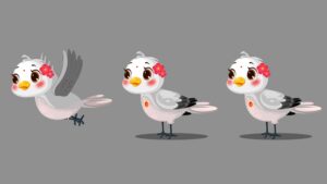 WHITE TUNI CHIDIYA CARTOON CHARACTER CJS3