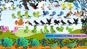 BIRDS PACK ANIMATED BIRDS ALL CHARACTER NO COPYRIGHT CARTOON ANIMATION